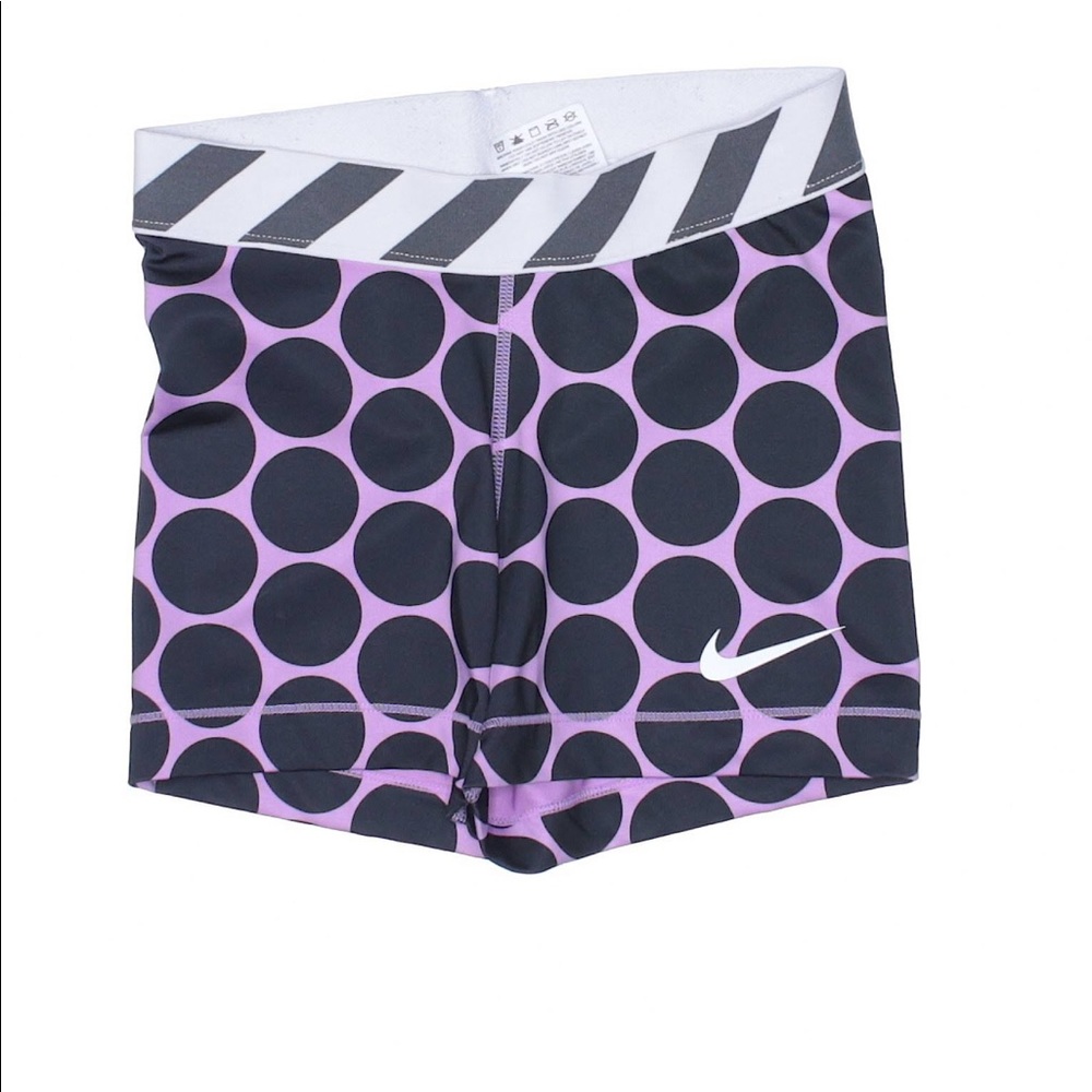 Nike purple polka dot shorts